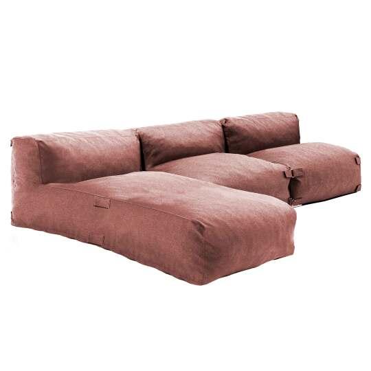 Salon de jardin modulable avec 2 fauteuils et 1 méridienne