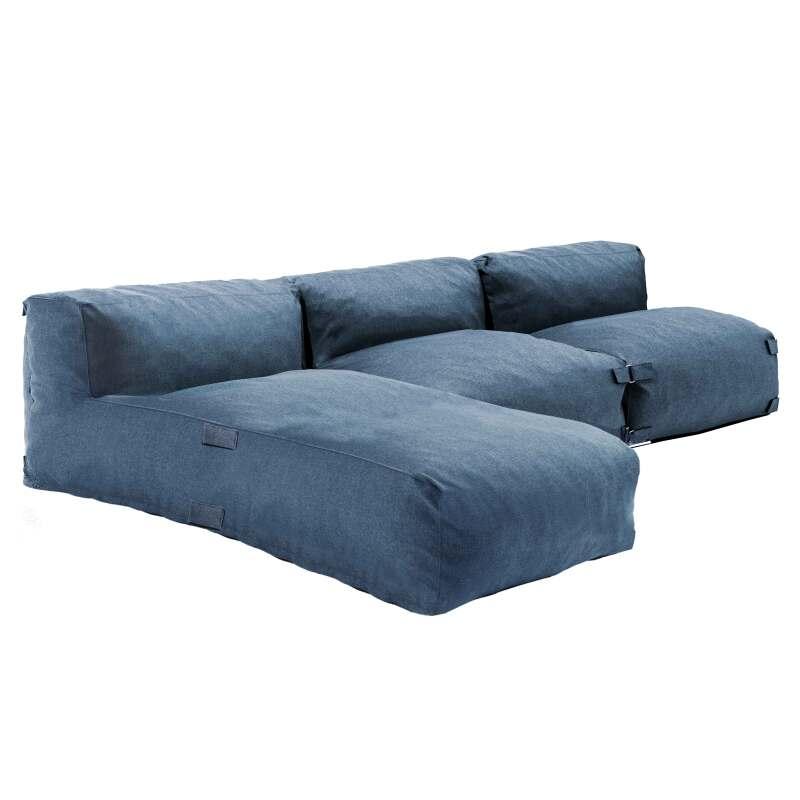 Salon de jardin modulable avec 2 fauteuils et 1 méridienne 