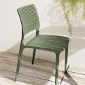 Chaises de jardin ajourées en plastique - Lot de 4