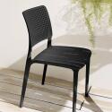 Chaises de jardin ajourées en plastique - Lot de 4