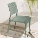 Chaises de jardin ajourées en plastique - Lot de 4
