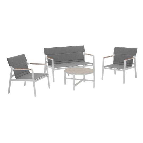 Salon de jardin 4 places en aluminium | Oviala