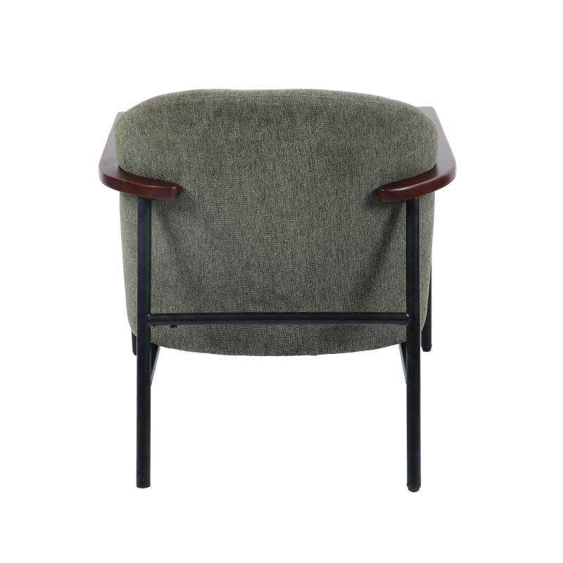 Fauteuil relax en acier, bois et tissu