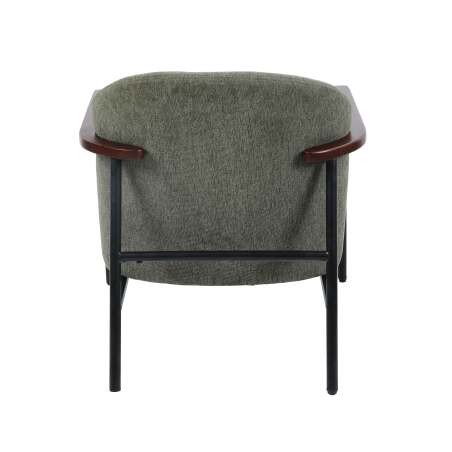 Fauteuil relax en acier, bois et tissu (4/6)