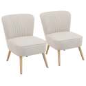 Lot de 2 fauteuils crapaud en tissu