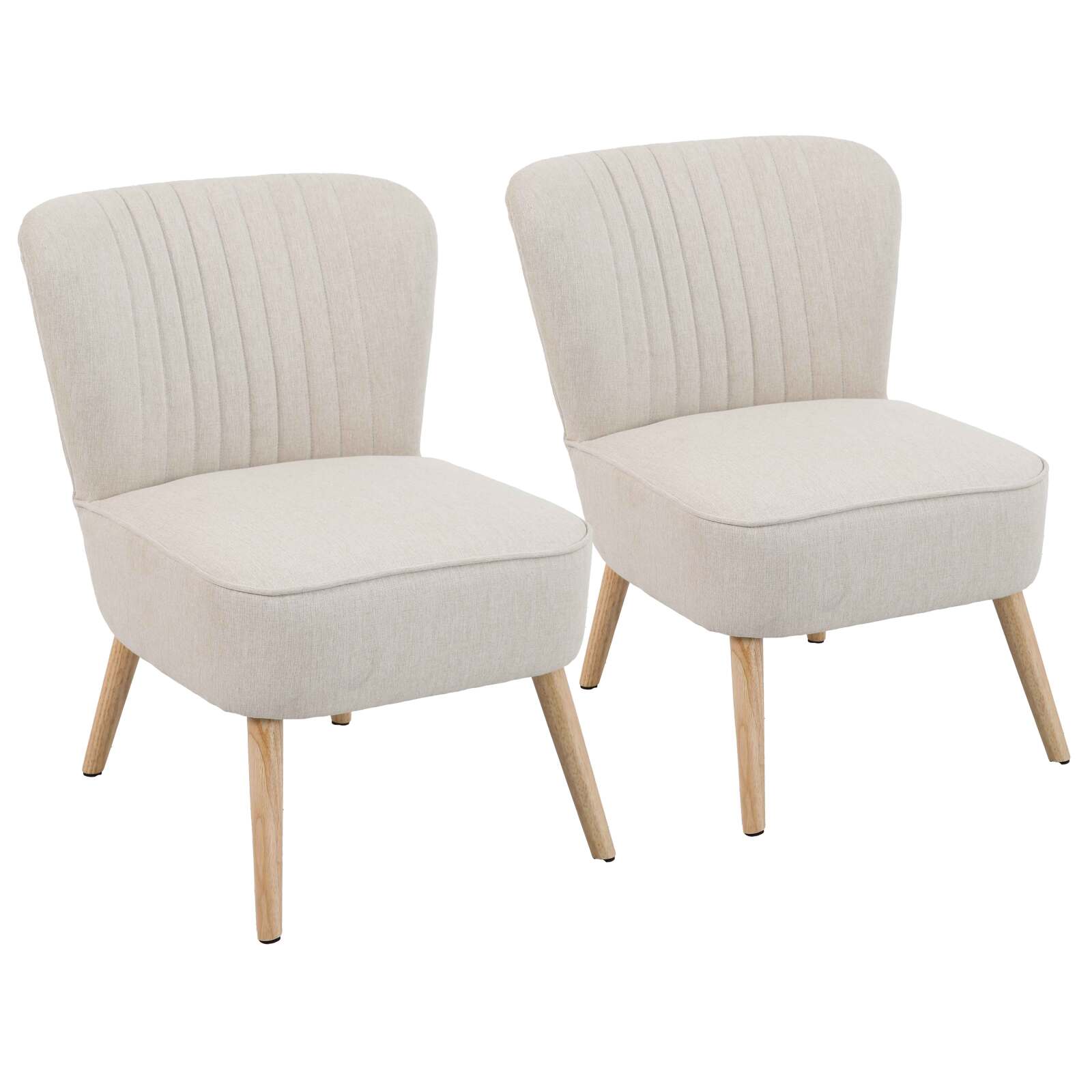 Lot de 2 fauteuils crapaud en tissu