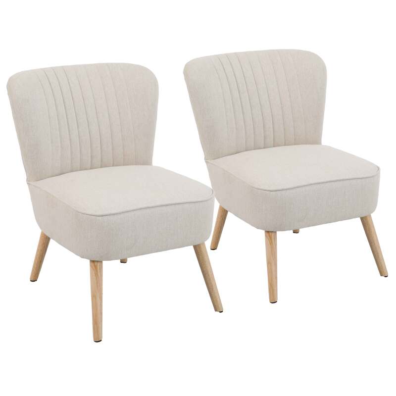 Lot de 2 fauteuils crapaud en tissu