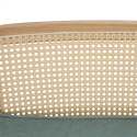 Fauteuil relax en acier, rotin synthétique et tissu
