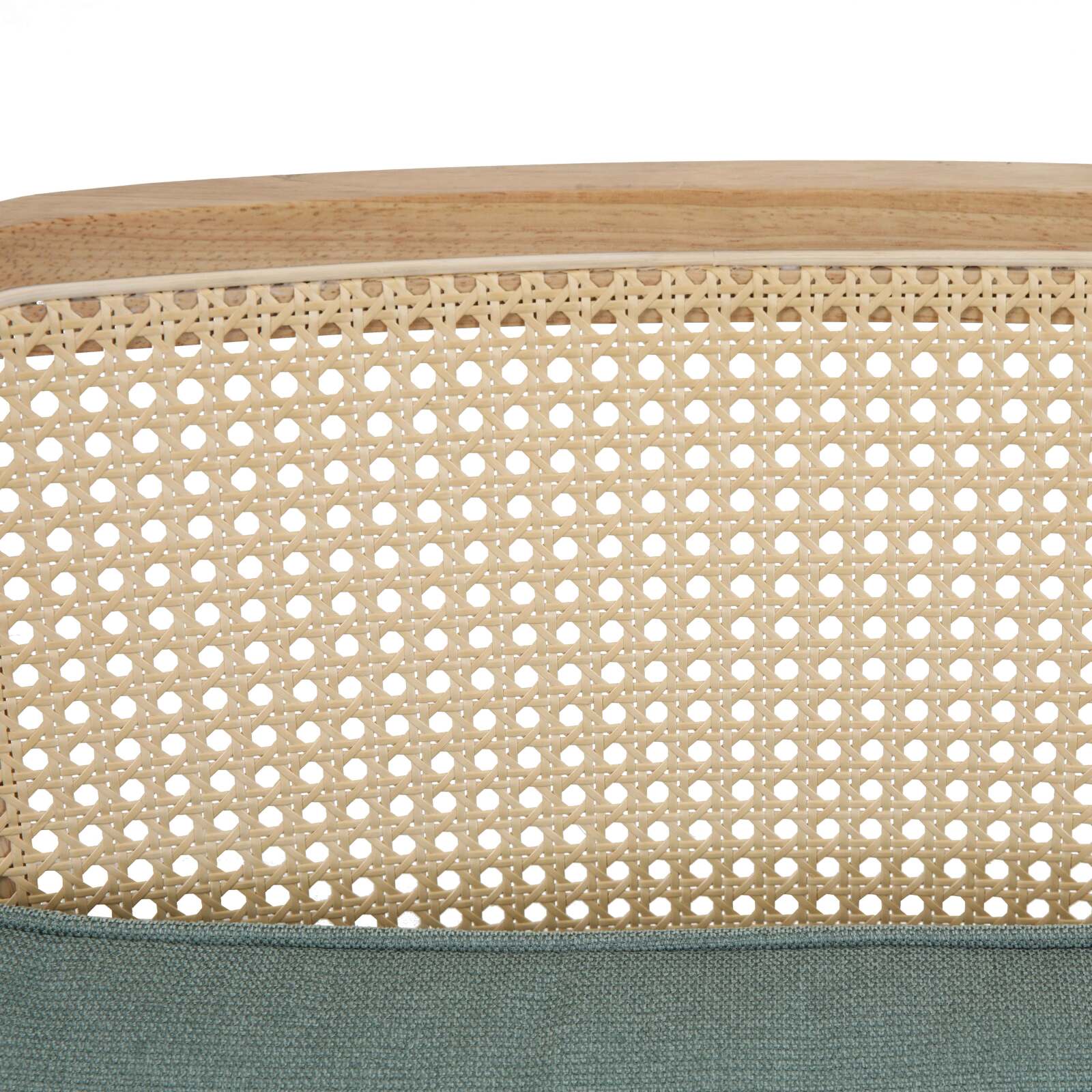 Fauteuil relax en acier, rotin synthétique et tissu