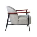 Fauteuil relax en acier, bois et tissu