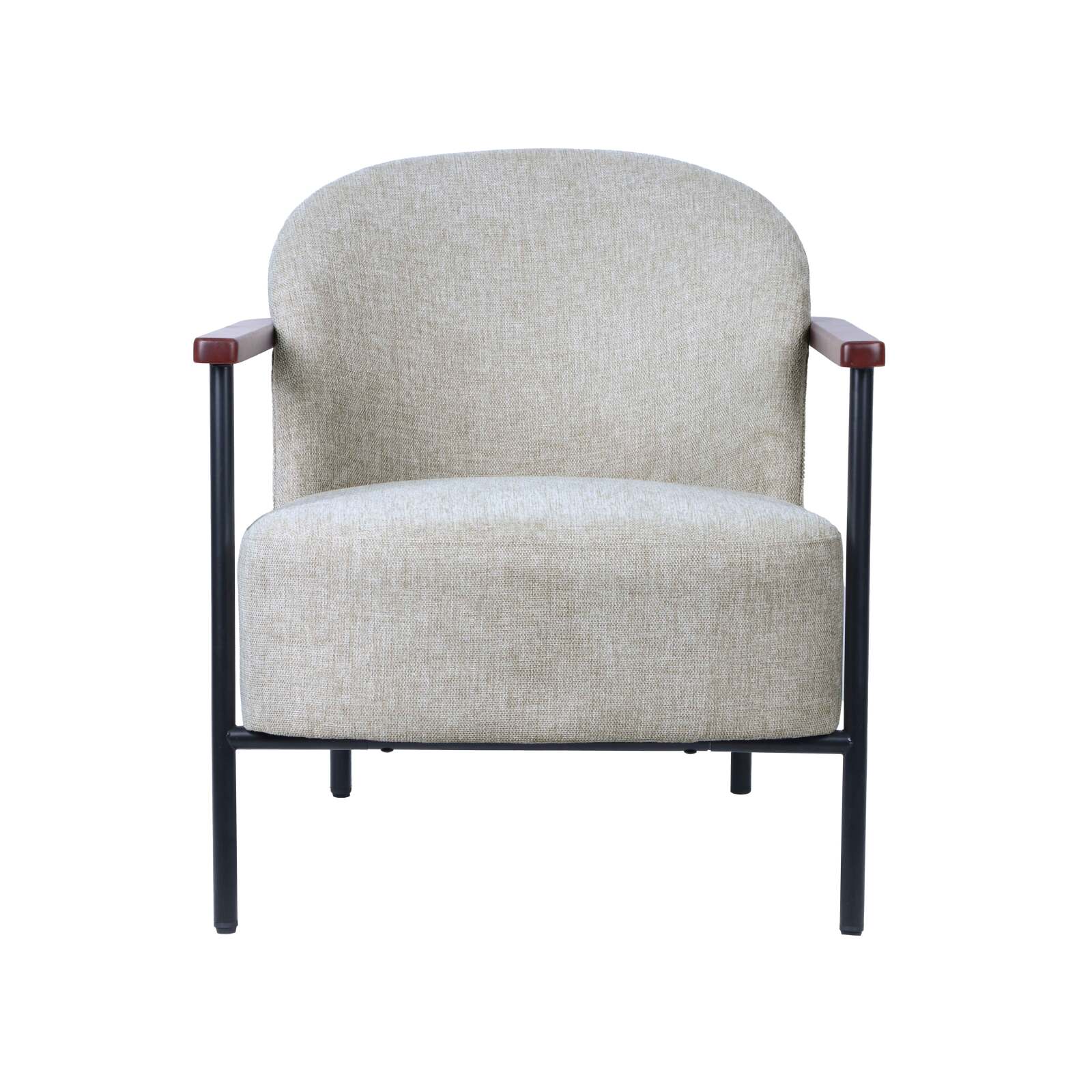 Fauteuil relax en acier, bois et tissu