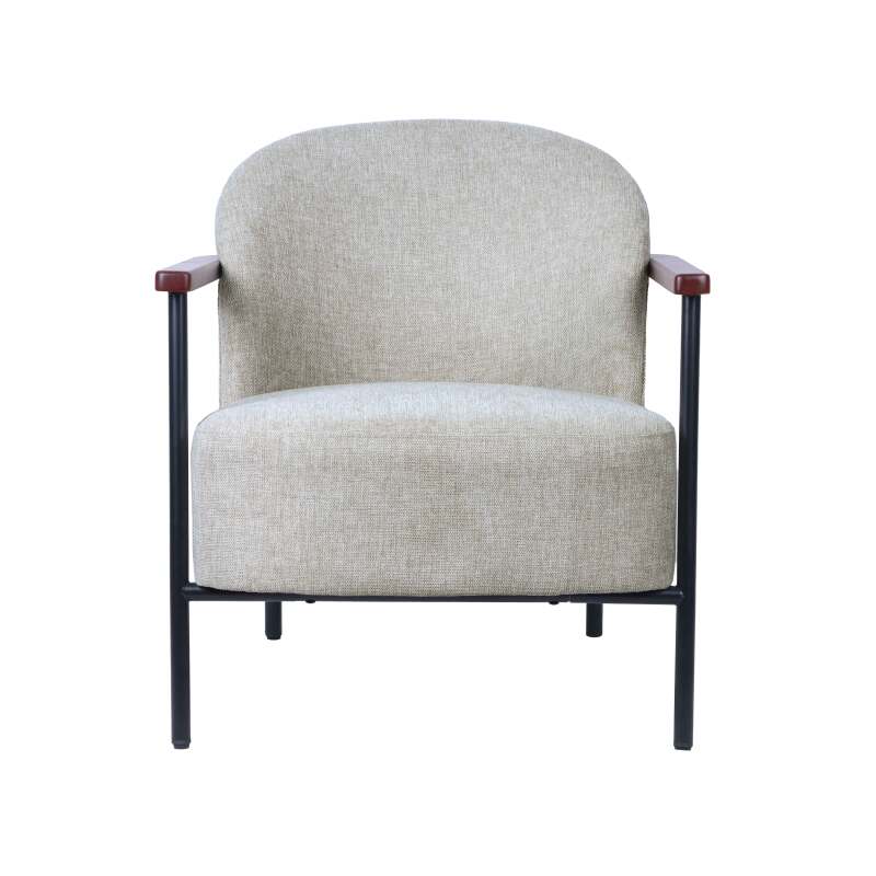 Fauteuil relax en acier, bois et tissu (3/7)