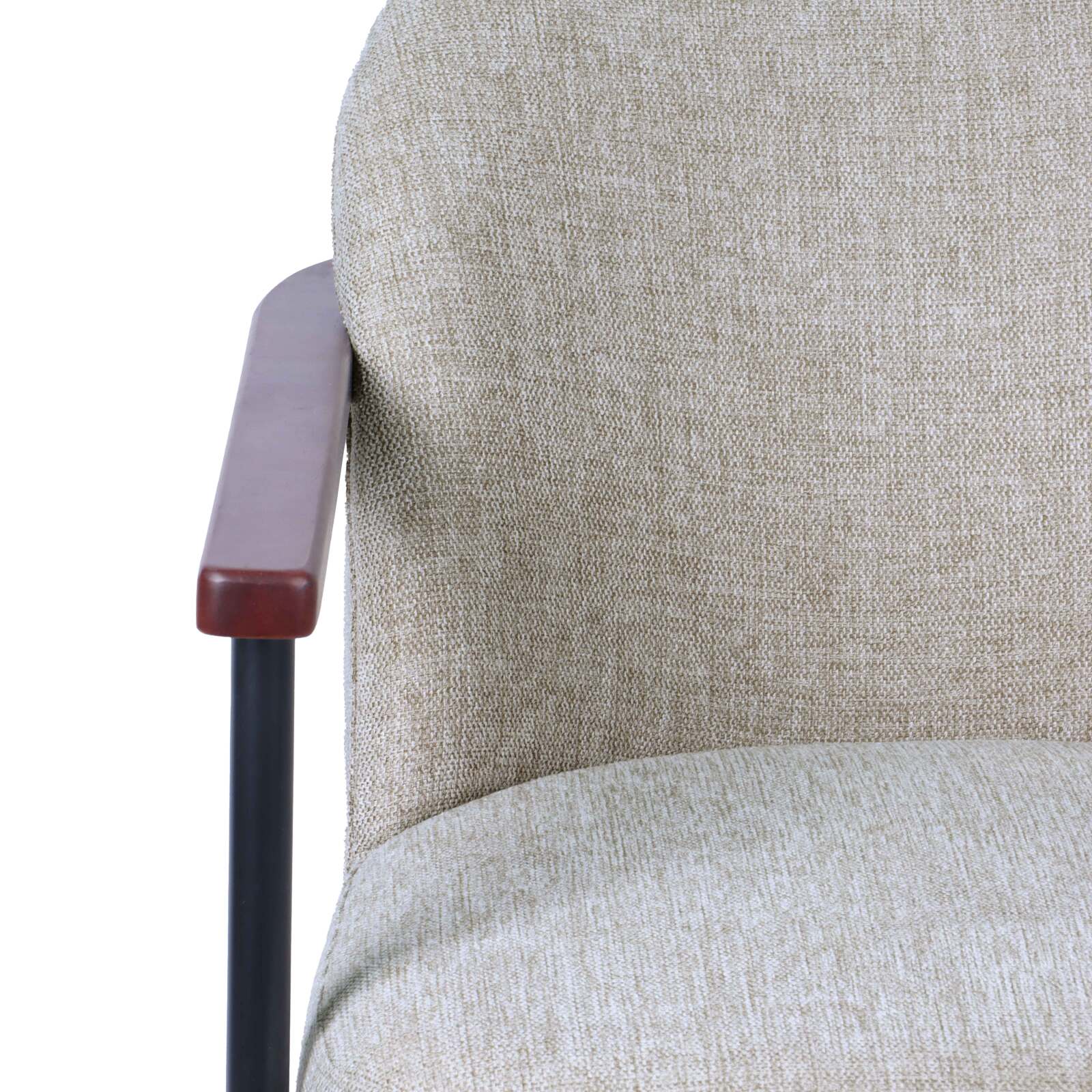 Fauteuil relax en acier, bois et tissu