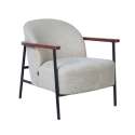 Fauteuil relax en acier, bois et tissu