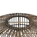 Abat-jour rond en rotin naturel