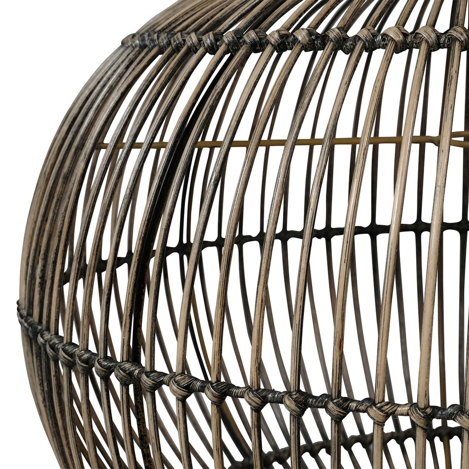 Abat-jour en rotin naturel tressé