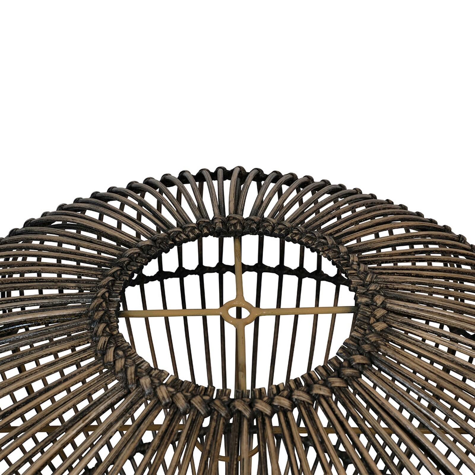 Abat-jour en rotin naturel tressé