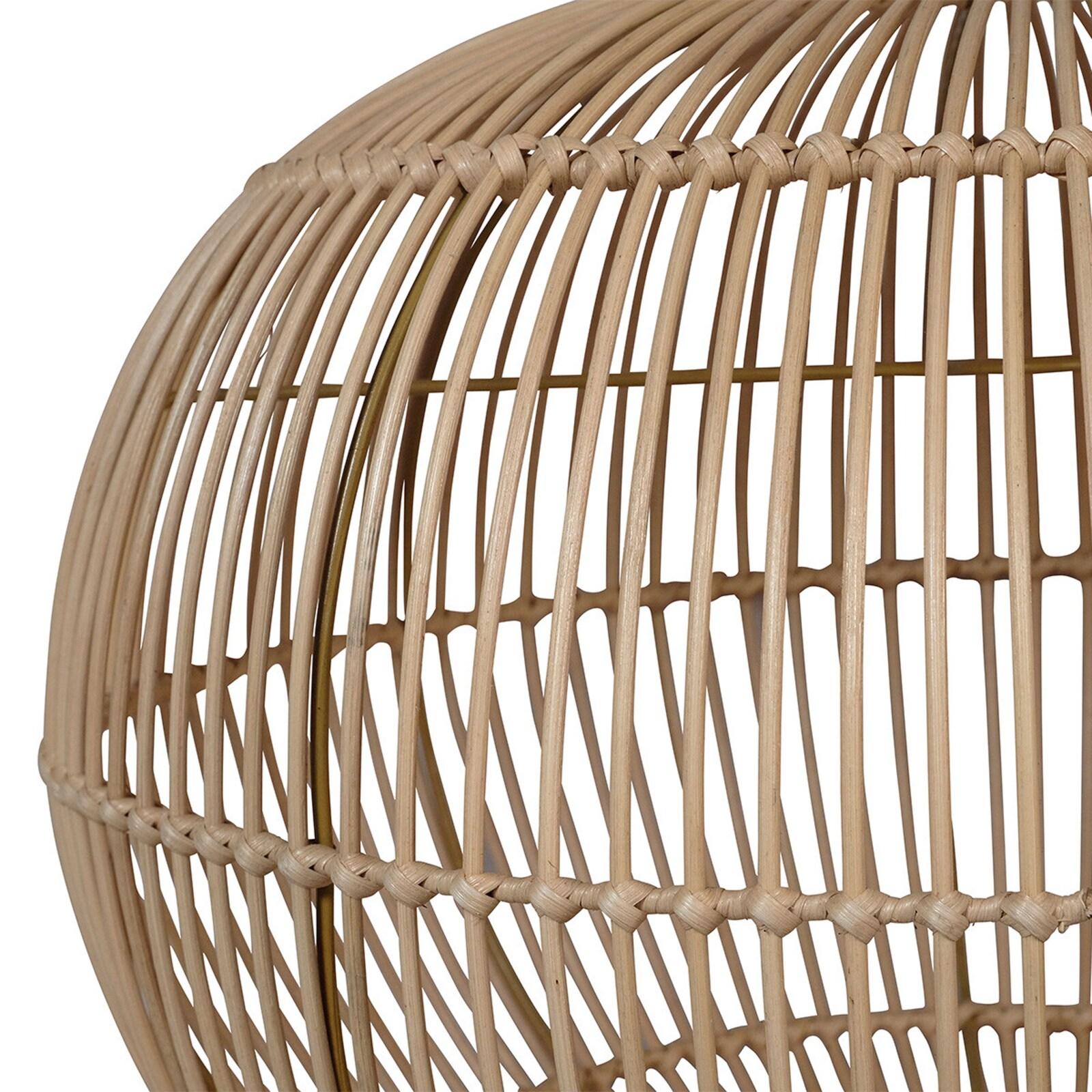 Abat-jour en rotin naturel tressé