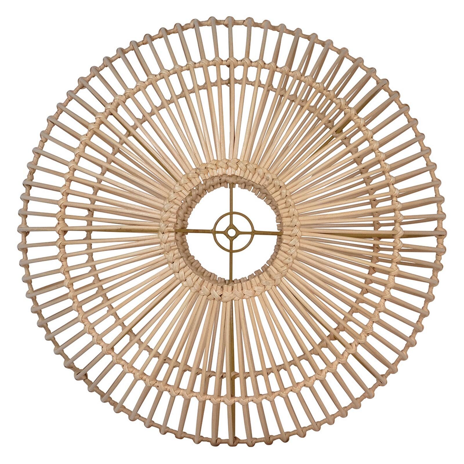 Abat-jour en rotin naturel tressé