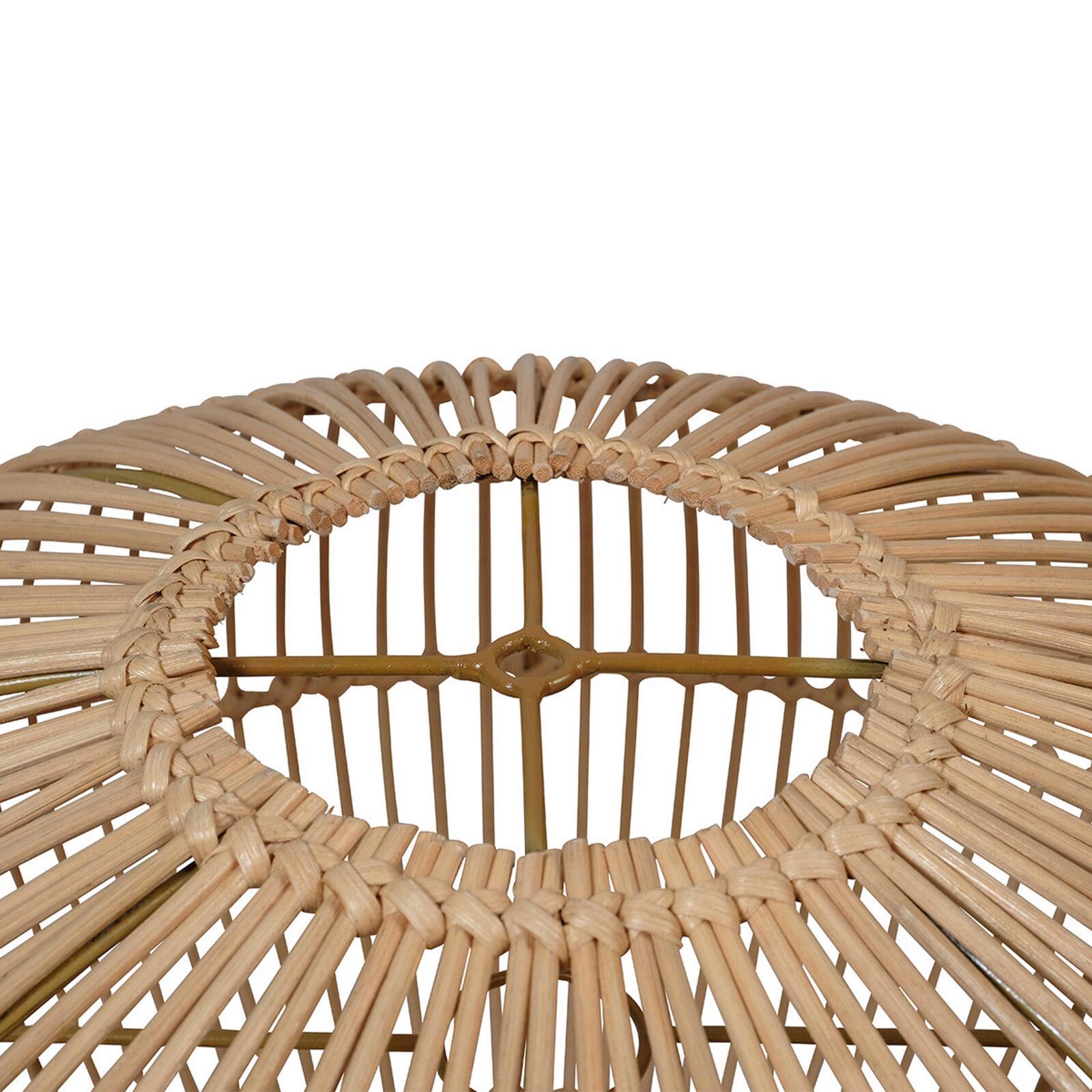 Abat-jour en rotin naturel tressé