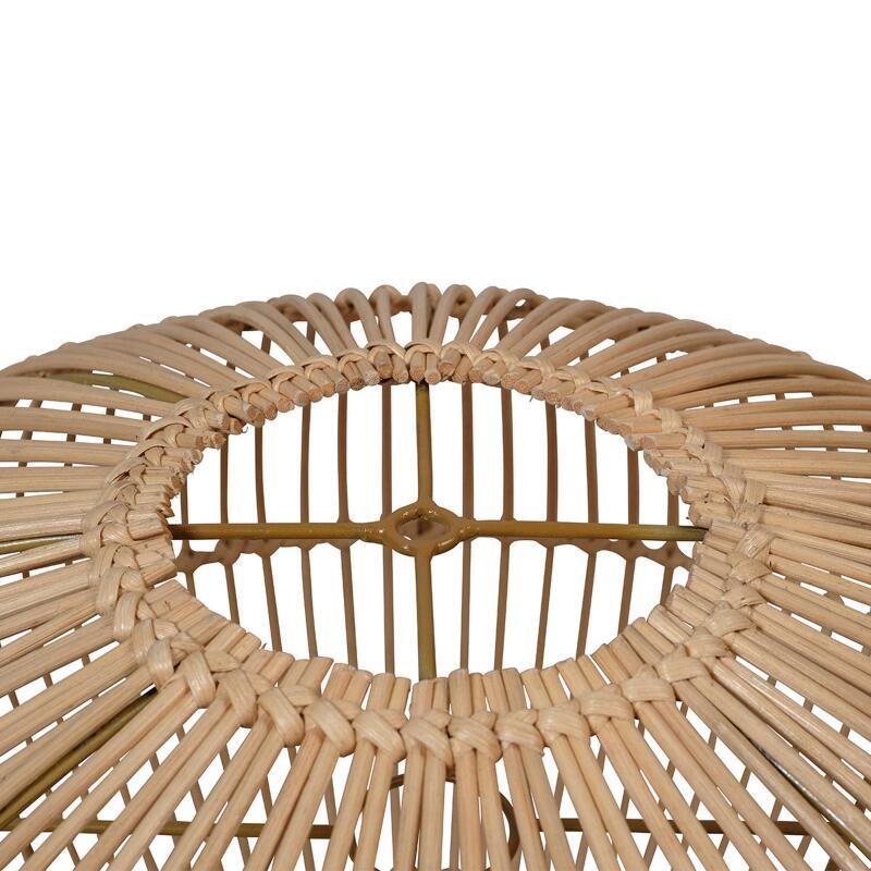 Abat-jour en rotin naturel tressé