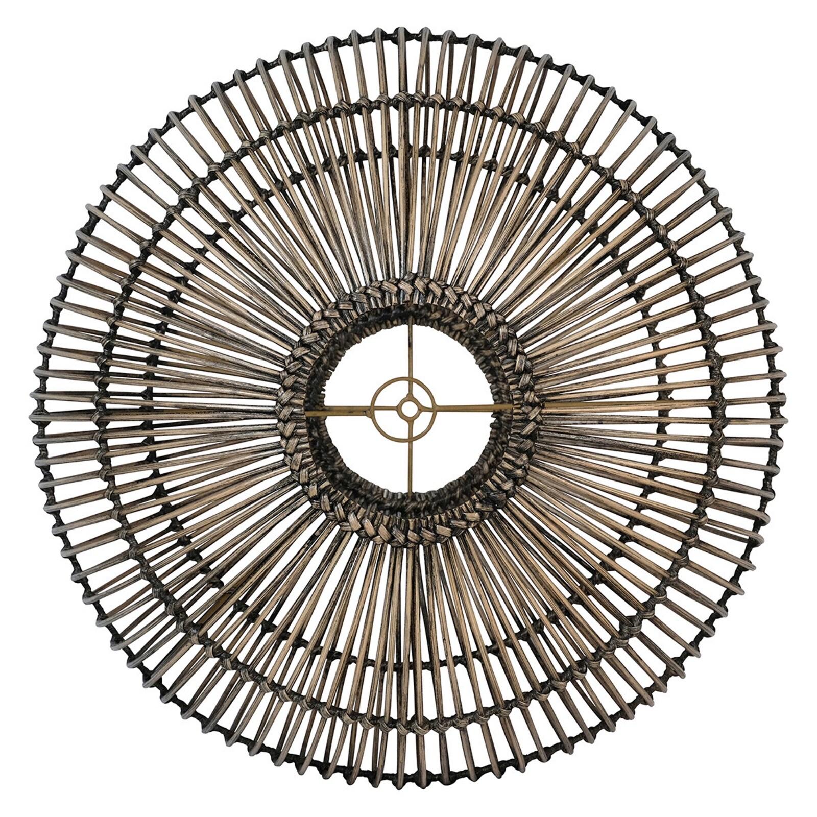 Abat-jour en rotin naturel tressé