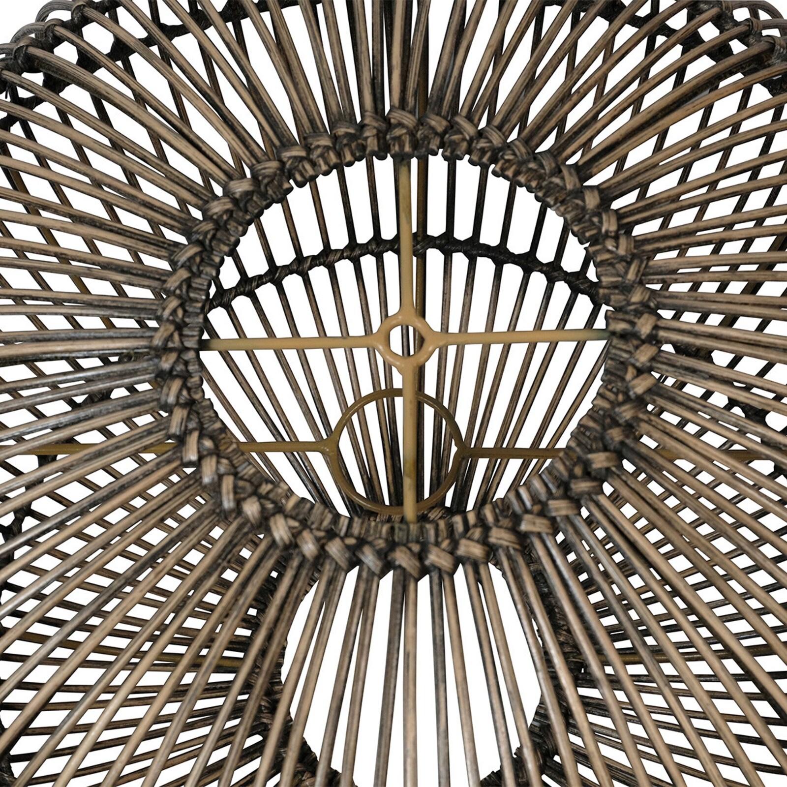 Abat-jour en rotin naturel tressé