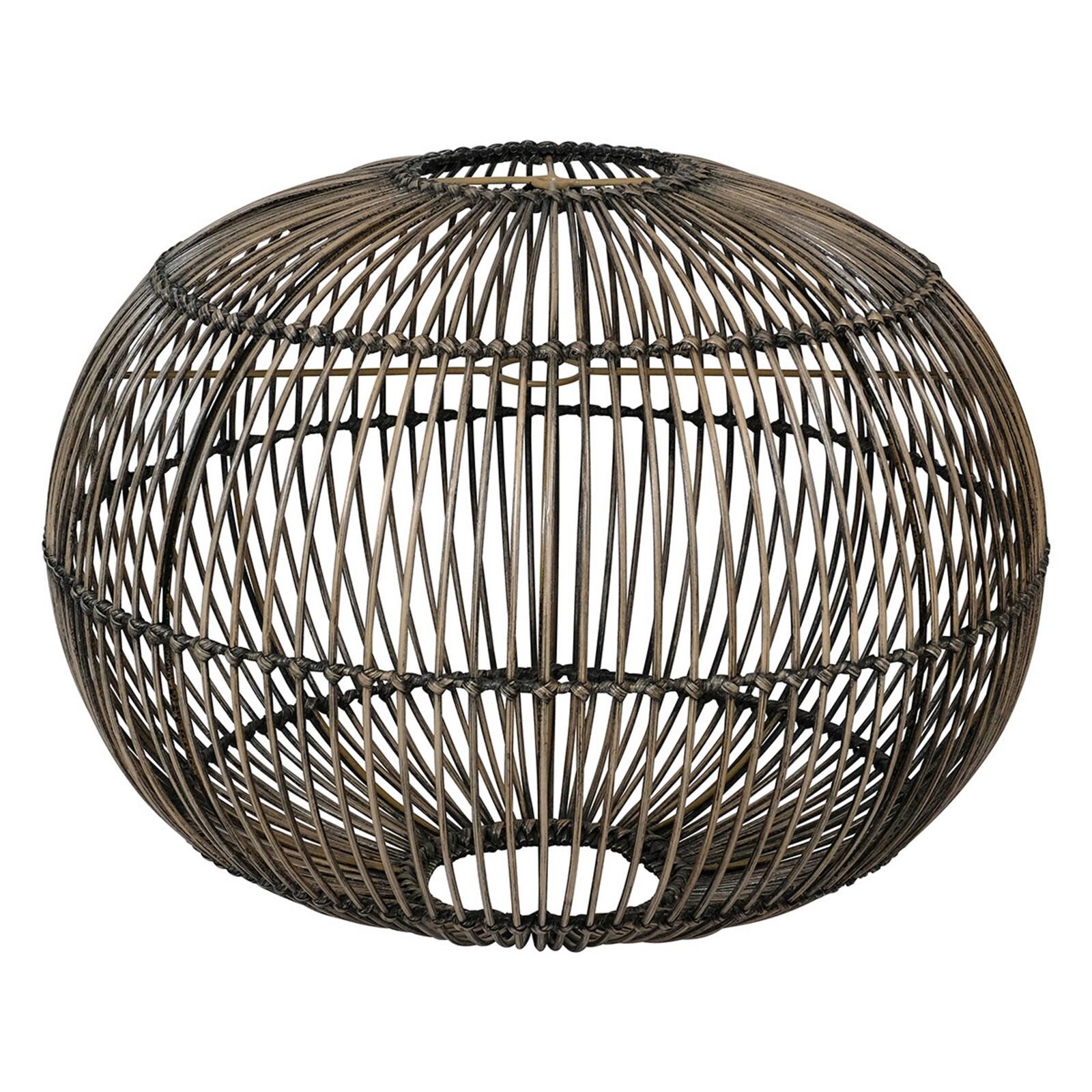 Abat-jour en rotin naturel tressé