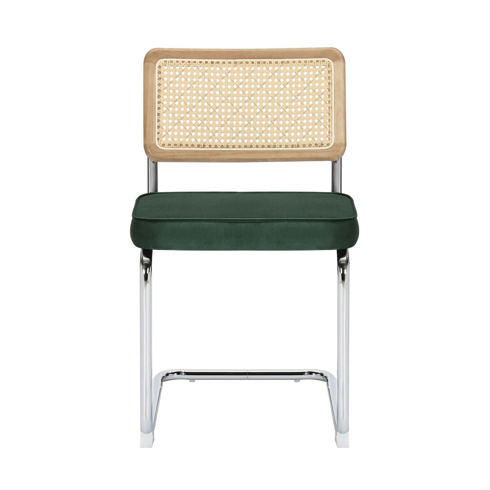 Lot de 2 chaises en acier et velours 