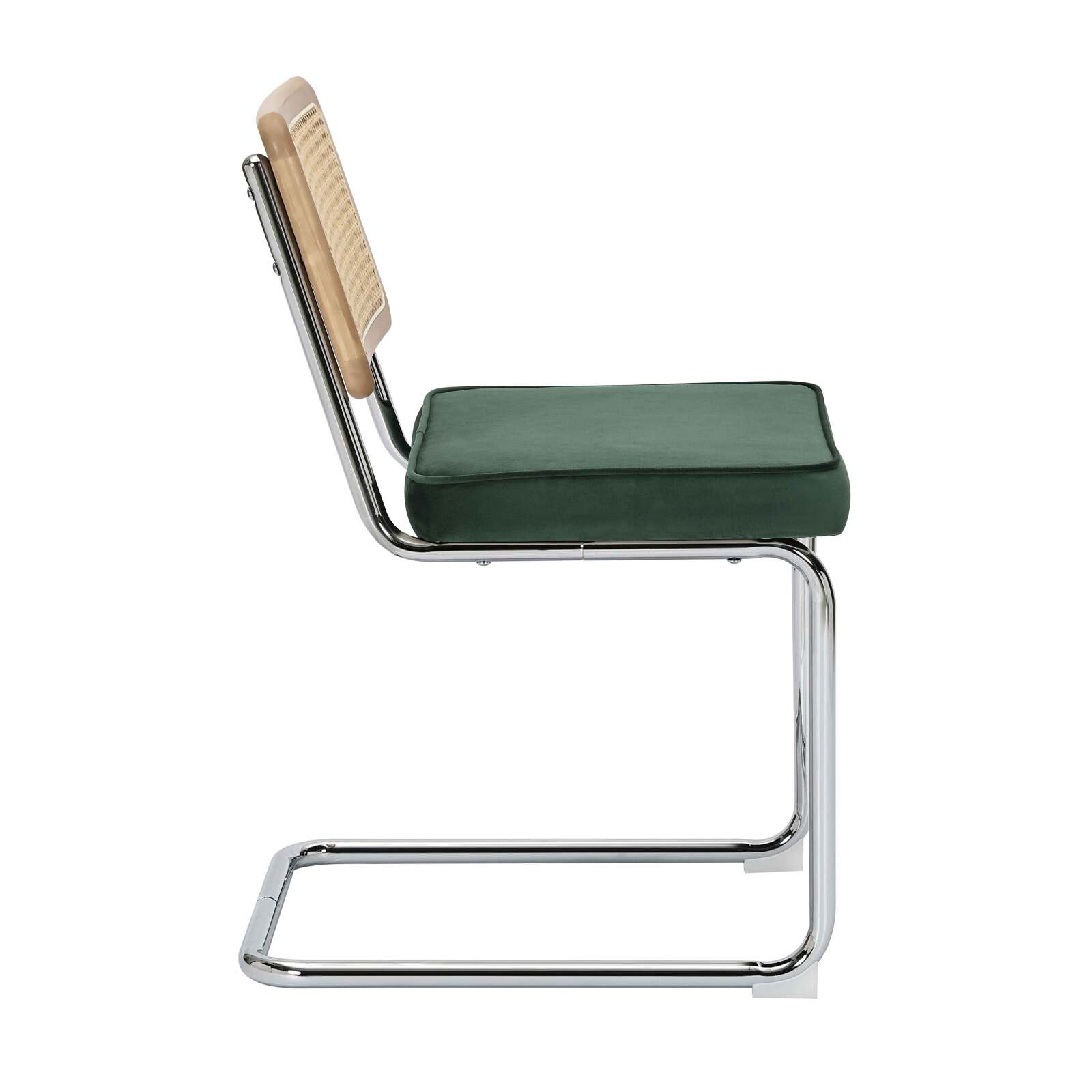 Lot de 2 chaises en acier et velours 