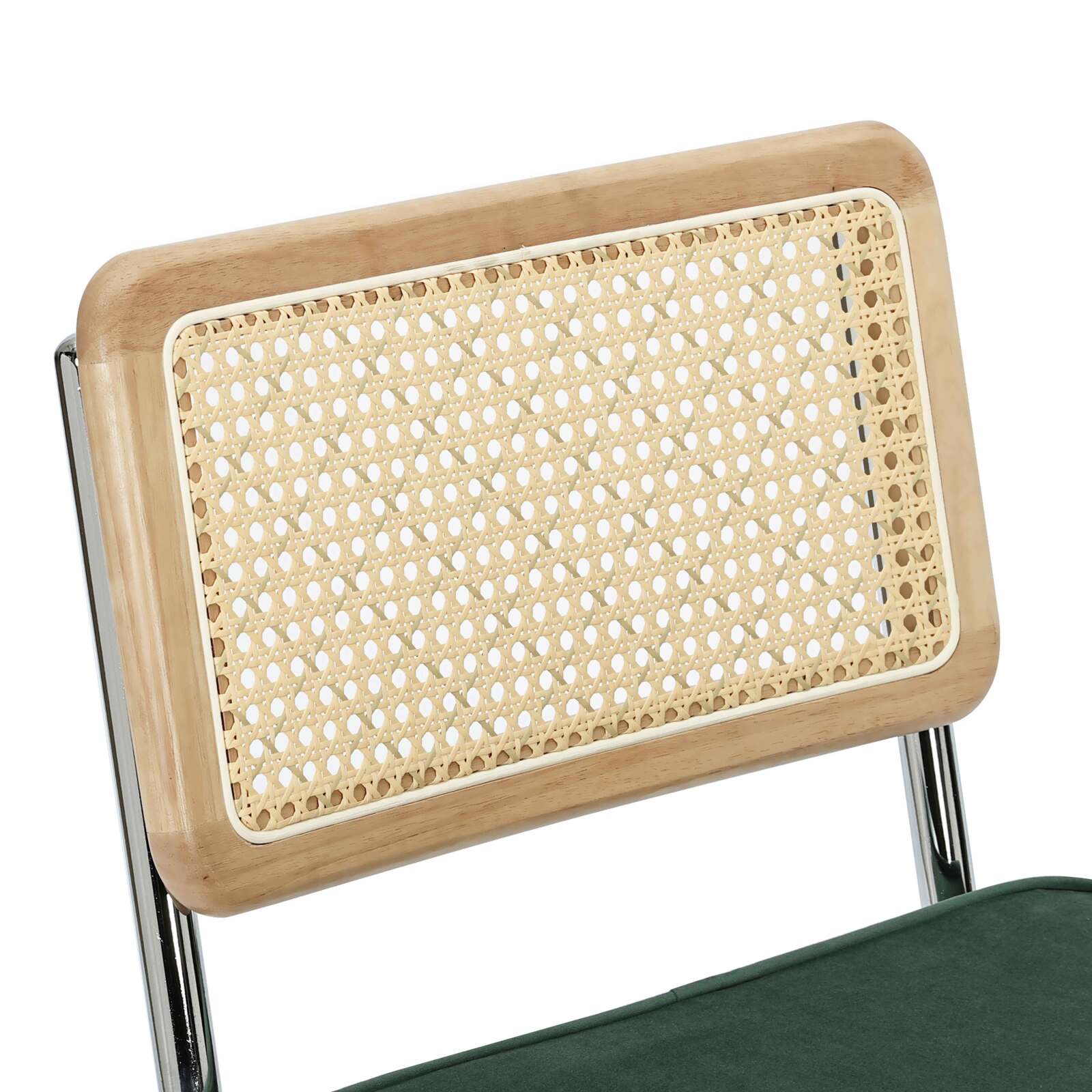 Lot de 2 chaises en acier et velours 