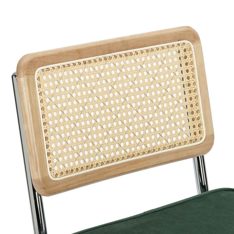 Lot de 2 chaises en acier et velours