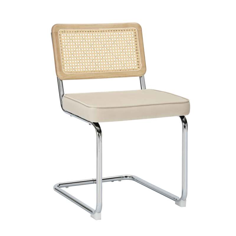 Lot de 2 chaises en acier et velours