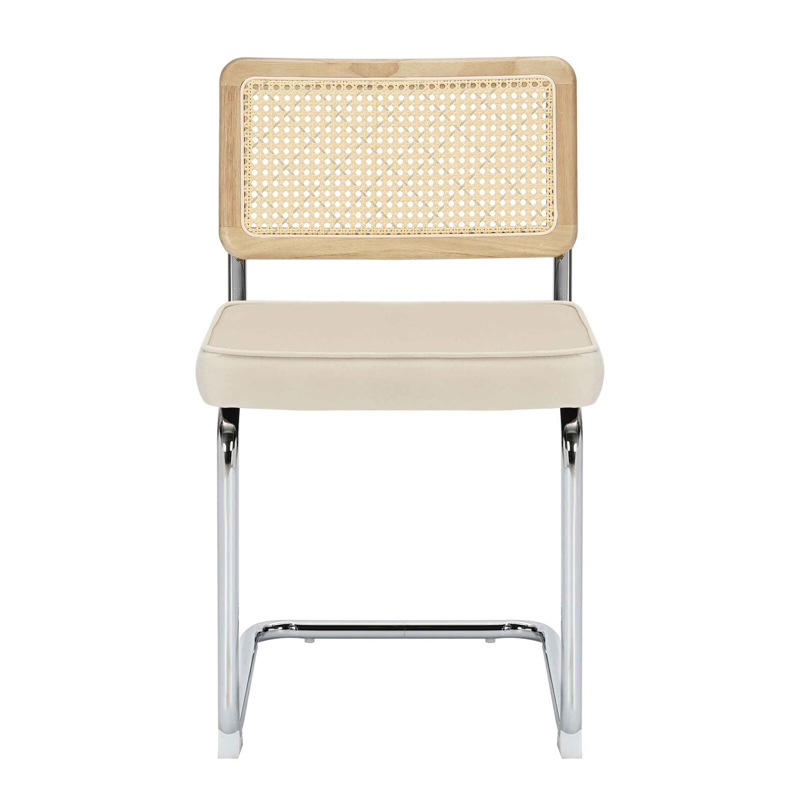 Lot de 2 chaises en acier et velours 