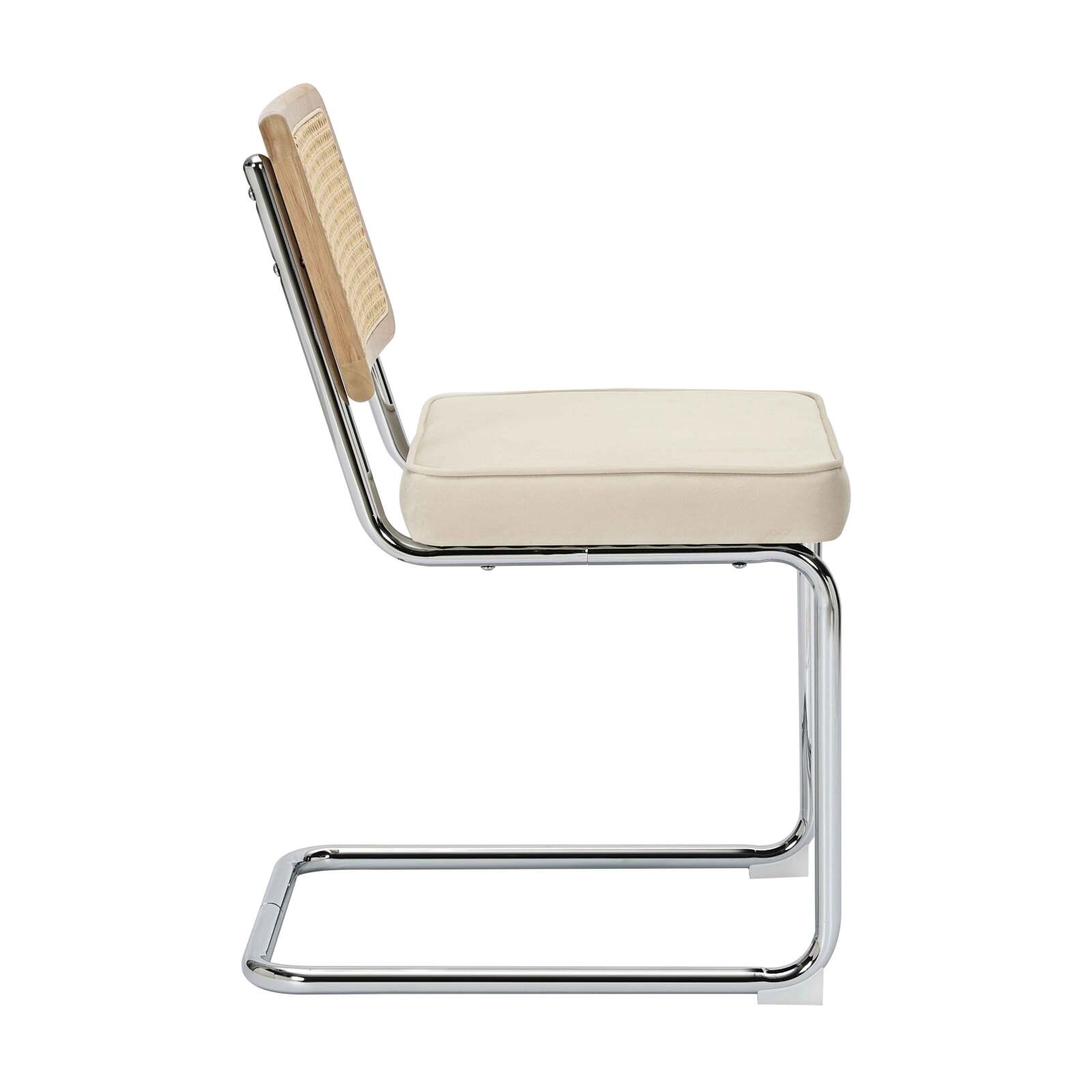 Lot de 2 chaises en acier et velours 