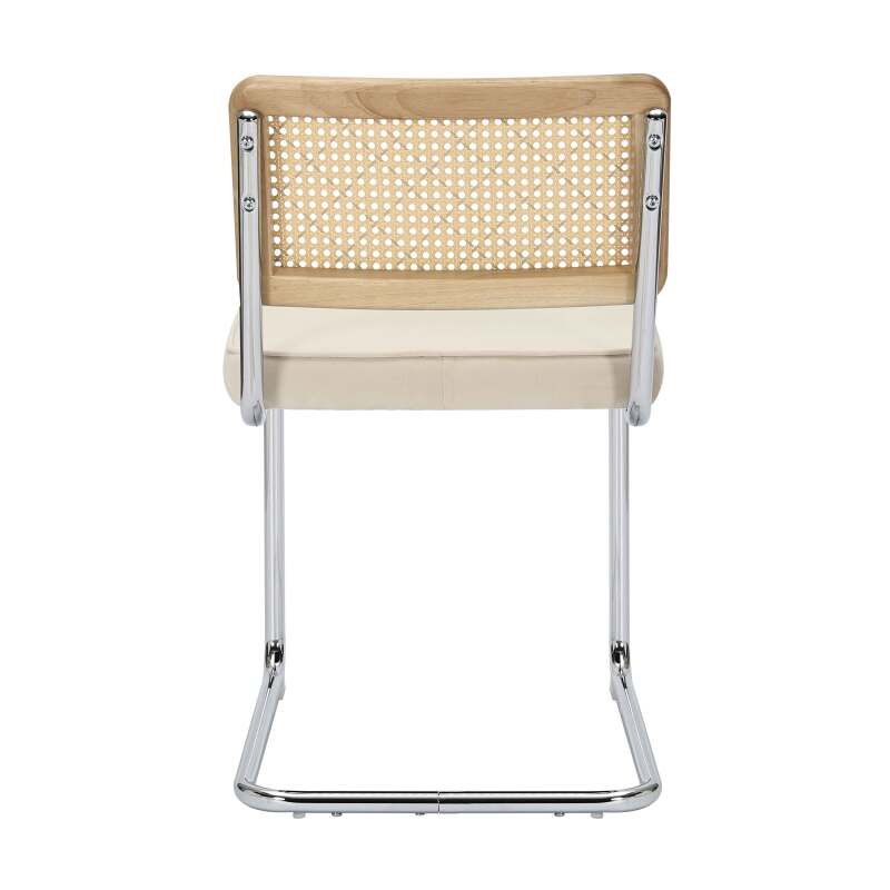 Lot de 2 chaises en acier et velours