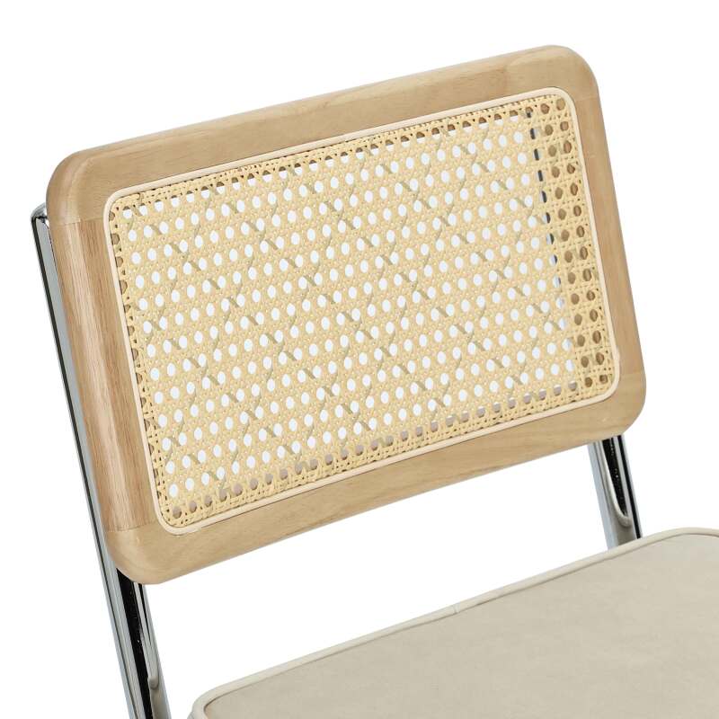 Lot de 2 chaises en acier et velours
