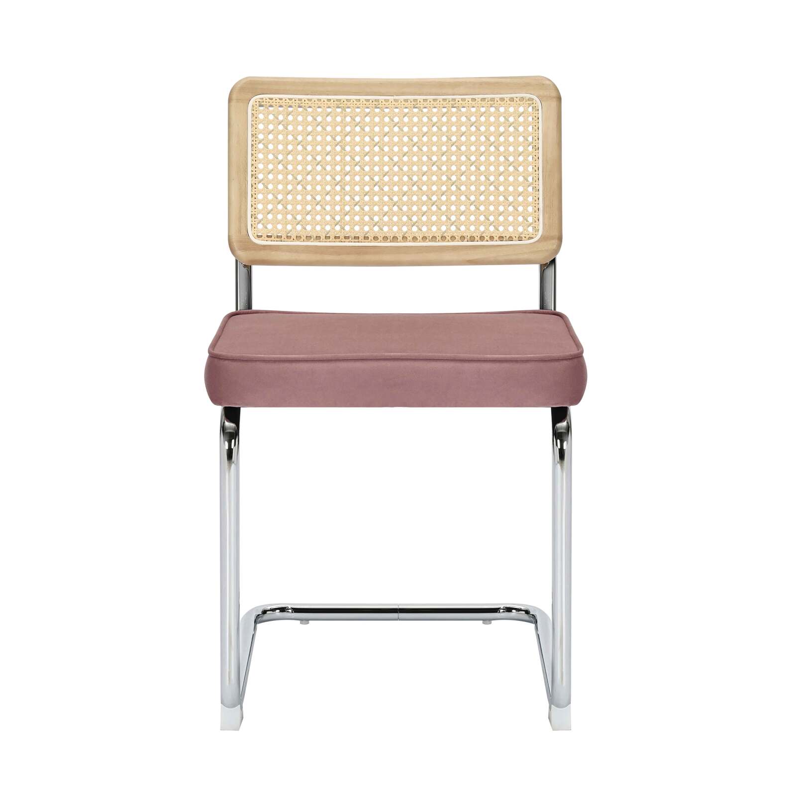 Lot de 2 chaises en acier et velours 