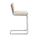 Lot de 2 chaises hautes en acier et velours 