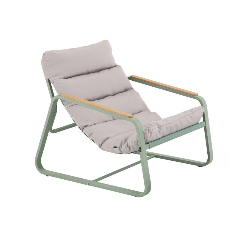 Fauteuil relax en acier et textilène avec repose-pieds (2/5)