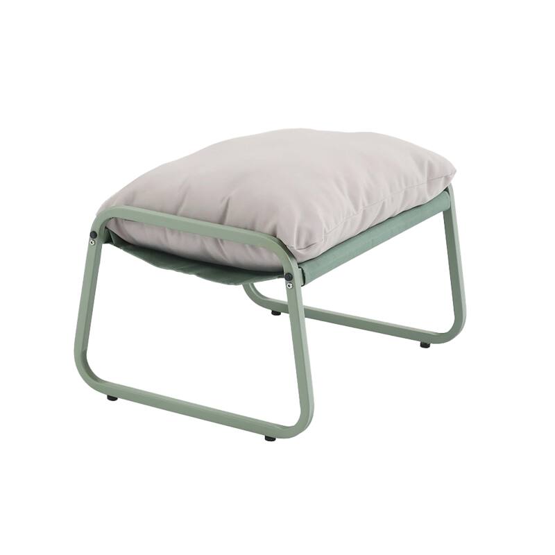 Fauteuil relax en acier et textilène avec repose-pieds (4/5)