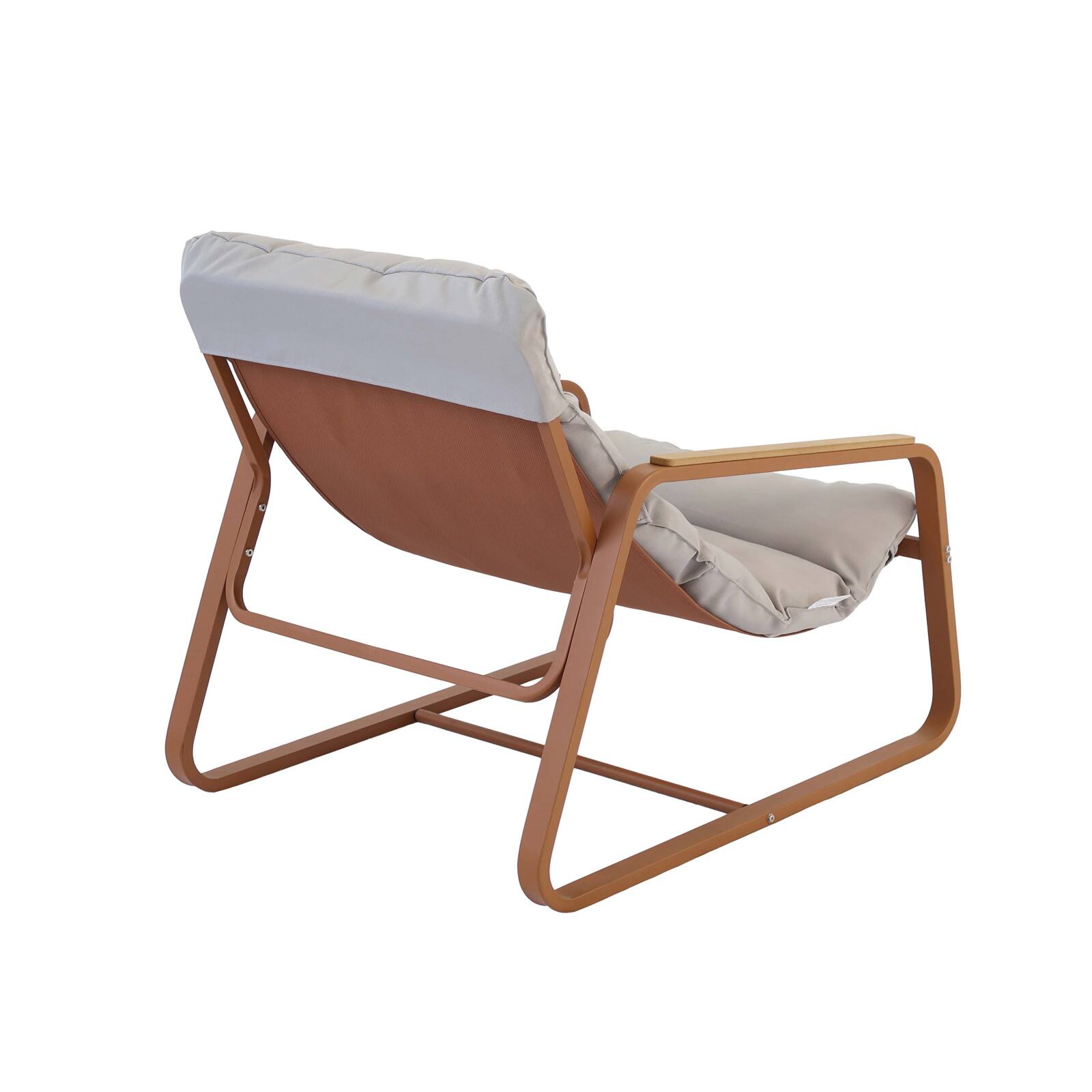 Fauteuil relax en acier et textilène avec repose-pieds