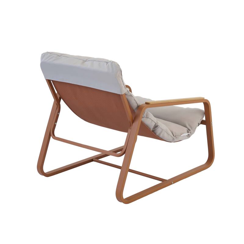 Fauteuil relax en acier et textilène avec repose-pieds (4/7)