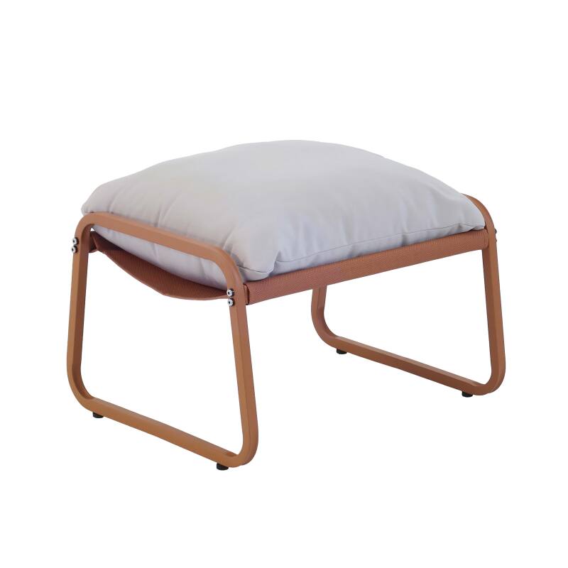 Fauteuil relax en acier et textilène avec repose-pieds (5/7)