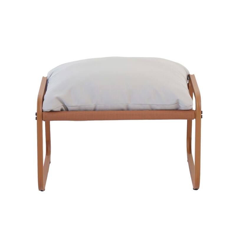 Fauteuil relax en acier et textilène avec repose-pieds (6/7)