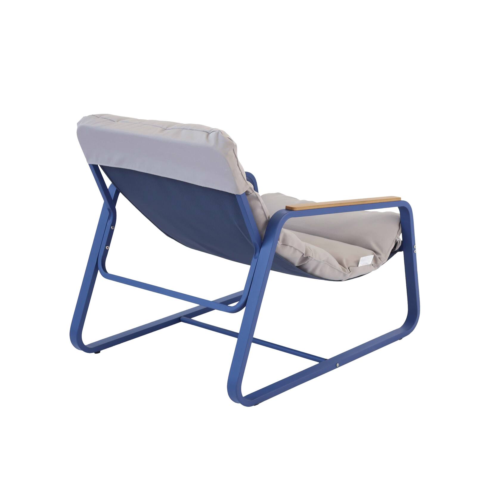 Fauteuil relax en acier et textilène avec repose-pieds