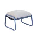 Fauteuil relax en acier et textilène avec repose-pieds