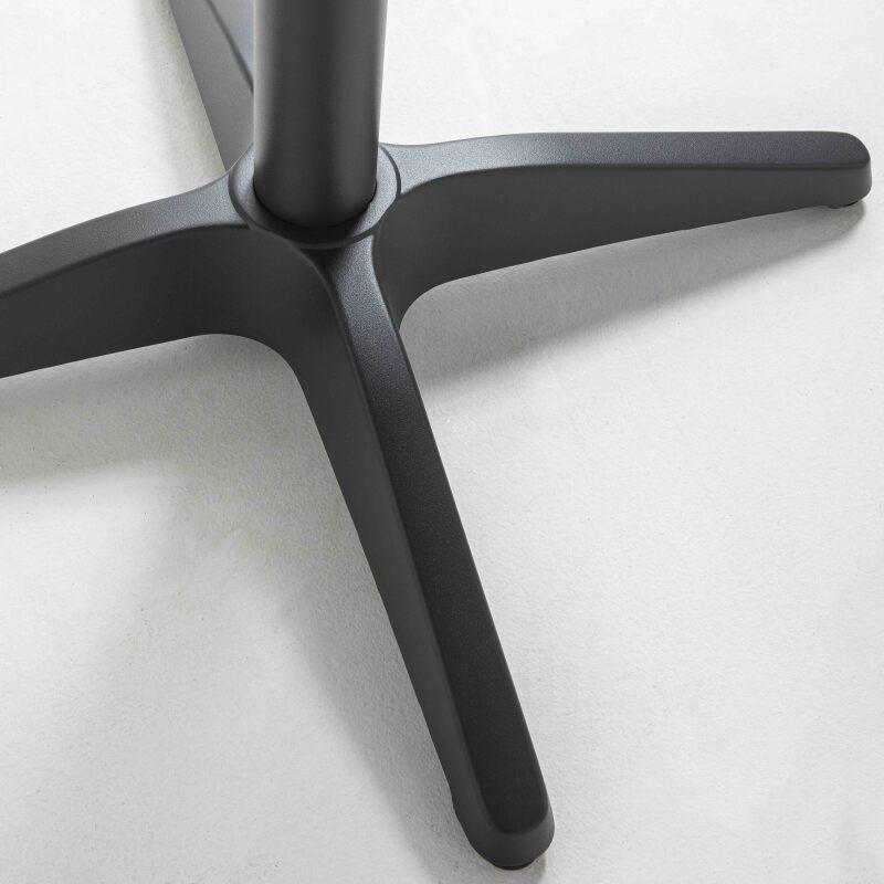 Table de terrasse carrée 70 x 70 cm en bois et 4 chaises en aluminium