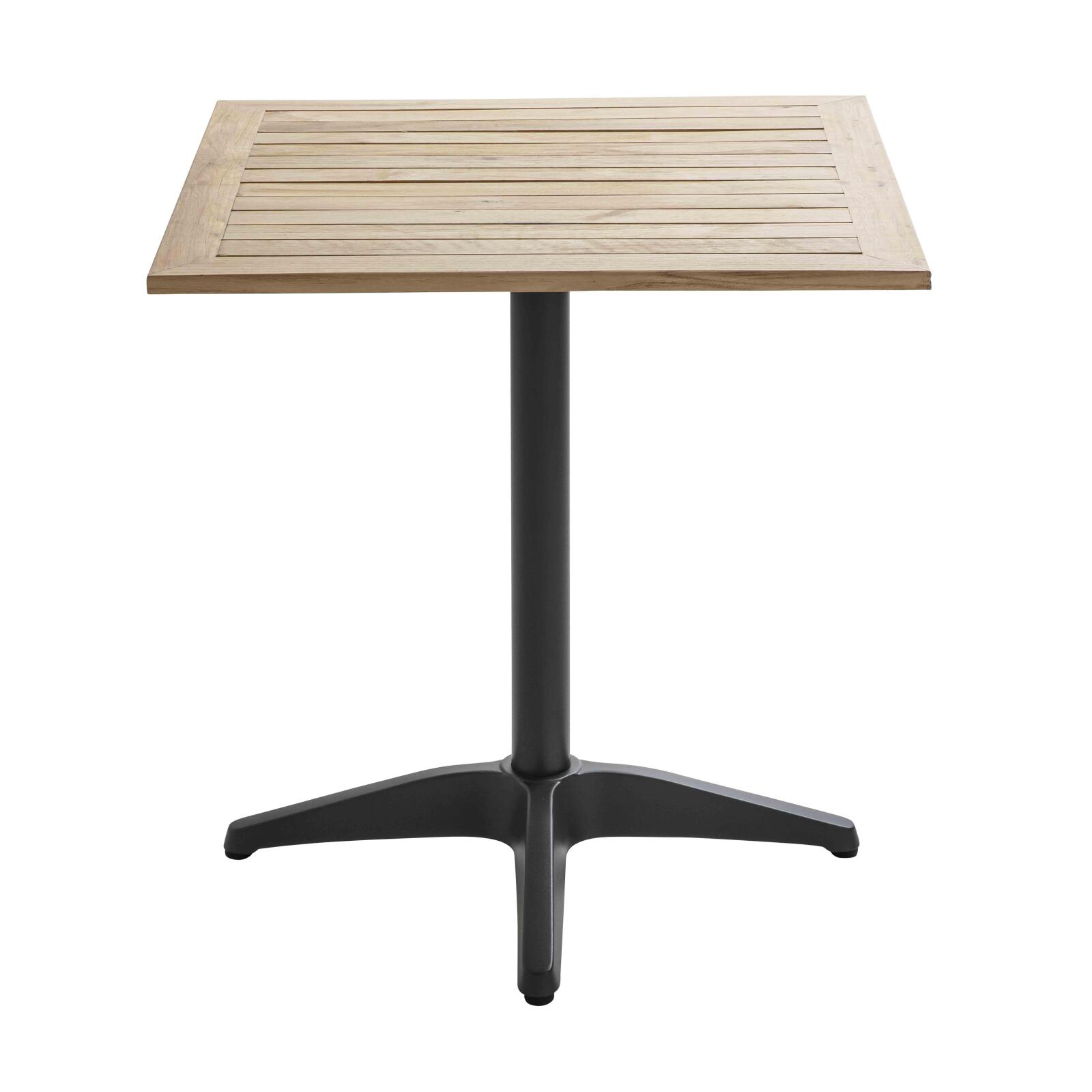 Table de jardin carrée en aluminium et plateau bois 70x70 cm Table de jardin carrée en aluminium et plateau bois 70x70 cm