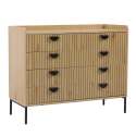 Commode à 5 tiroirs en MDF décor mélaminé 100 cm